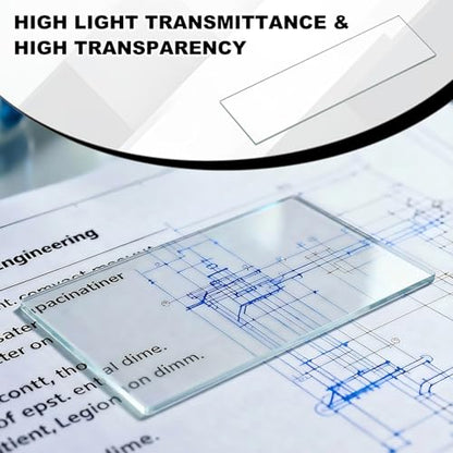 PATIKIL 20x70mm Glass Streak Plate, 4pcs Lab Glass Slides Microscope Glass Slides Optical Optically Clear Glass Slides Smooth Edges High Transparency Transparent Uniform Thickness - size: 20x70mm