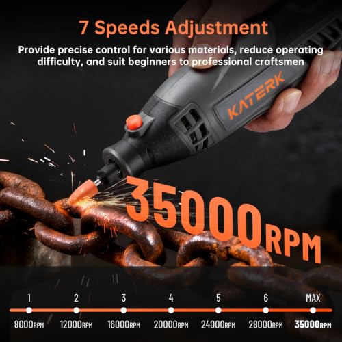 Katerk Flex Shaft Rotary Tool, 155Pcs Accessories Corded Rotary Tools Kit