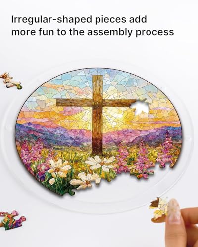 KaayeeWood Acrylic Suncatcher Puzzle, Garden of Holy Light-7.4 in - color: Garden of Holy Light, size: 7.4 in