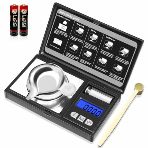 THINKSCALE Digital Milligram Scale, 50g/0.001g Powder Scale with Cal Weight - color: Black