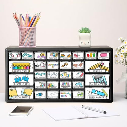 Frienda 84 Pcs 4 Sheet Classroom Toolbox Labels for Teacher,Pastel - style: Pastel