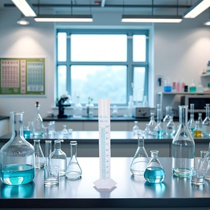 Transparent 100ml Plastic Graduated Cylinder, Measuring Cylinder Set, Science Lab Cylinders, Lab Cylinders Glassware and Labware