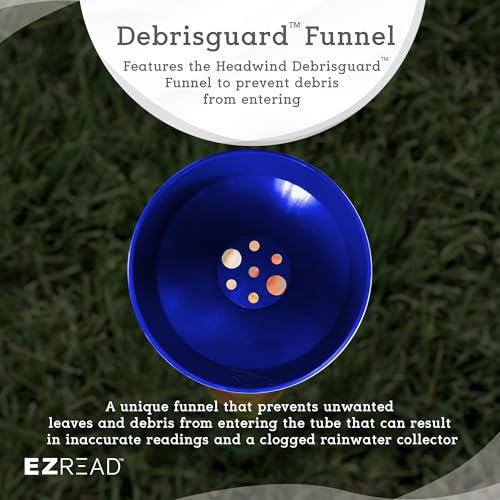 Headwind EZRead 26” Giant Professional Outdoor rain Gauge, USA Made Heavy Duty All Weather Freeze Proof mountable with Float, Dark Blue (820-0020) - color: blue, size: 26-Inch