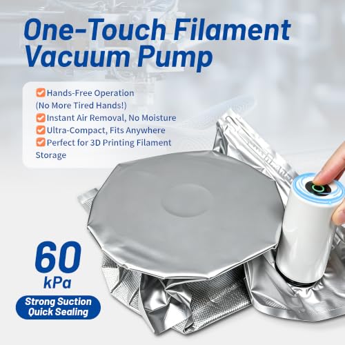 10PCS 3D Filament Storage Bags 13x15" Vacuum Moisture Proof w/USB Pump - size: 10 bags + USB pump