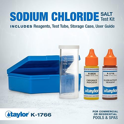 Taylor Technologies K-1766, Pool and Spa Drop Test Kit for Sodium Chloride