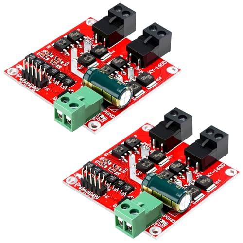 DROK DC Motor Driver 2pcs, L298 Dual H Bridge Motor Speed Controller DC 6.5V-27V 7A PWM Motor Regulator Board 12V 24V Electric Motor Control Module Industrial 160W with Optocoupler Isolation - style: 160W/Pack of 2