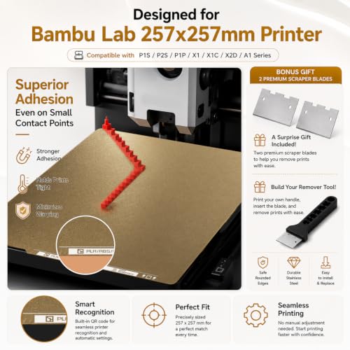 K2 Plus Double-Sided Textured PEI Build Plate 370x370mm - size: 370x370mm PEI