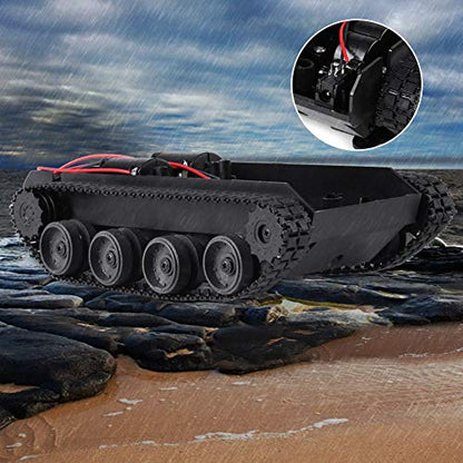 Hilitand DIY Kit Lightweight Shock Absorbed Plastic Tank Chassis with 130 Motor 3V-7V for Tank Toys Robot Projects