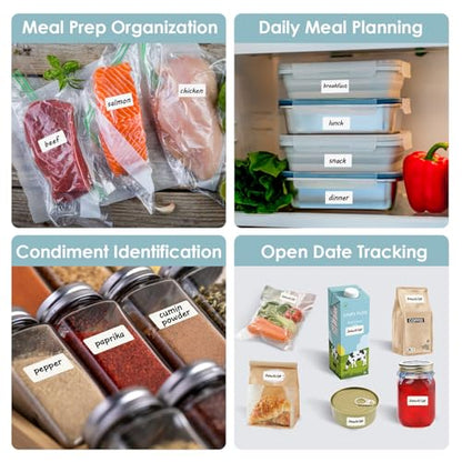 MaxGear 1000 Removable Freezer Labels 1x2 Inch
