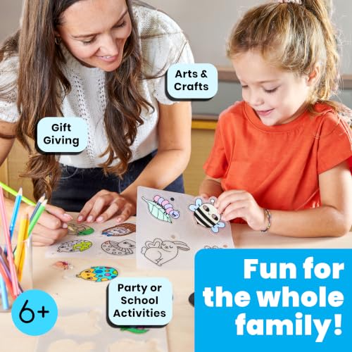 Ooly DIY Shrink Art Charms Kit, 28 Pc – Garden Pals - color: Garden Pals