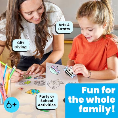 Ooly DIY Shrink Art Charms Kit, 28 Pc – Garden Pals - color: Garden Pals