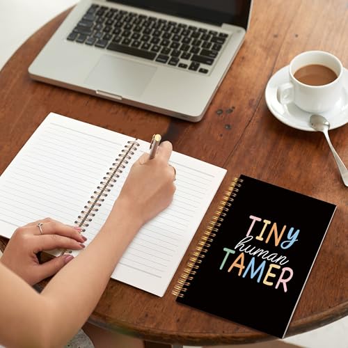 Teacher Journal Notebook Gift - Tiny Human Tamer , Funny Teacher Appreciation Gifts for Women Journal for Note Taking, Hardcover Spiral Notebook 5.5x8.3 Inch - color: Tiny human tamer