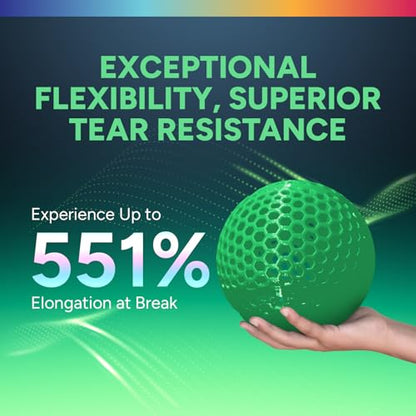 OVERTURE TPU 95A Flexible 3D Printer Filament 1.75mm, 1kg Green - color: 1kg Green, size: TPU