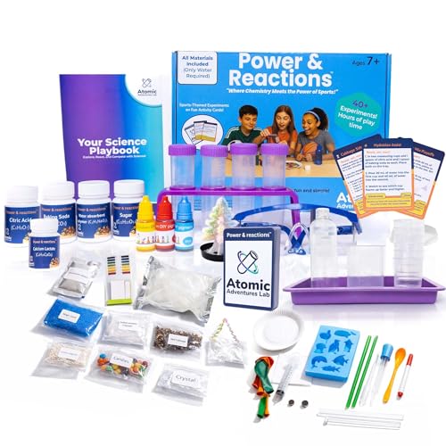 Science Experiment Kit for Kids Ages 8-12 Years - Chemistry Kit Designed By a PhD Chemist & Mom, 46 Hands-On STEM Educational Activities, Gifts for Boys & Girls