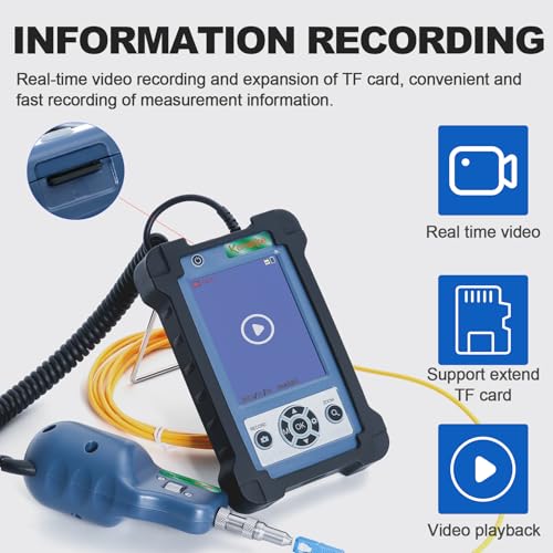Optic Fiber Cleaning Inspection Probe with 3.5 inch Fiber Microscope Display+2.5mm Universial Male Tip+SC/LC UPC Female Connector+1.25mm/2.5mm Cleaner Pens+Cleaning Cassette - style: KIC-5D