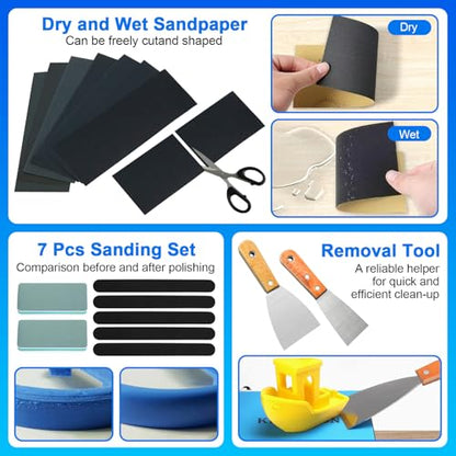 AOBOPLE 96 Pcs 3D Printer Tool Kit with Deburring Tool for FDM/SLA Printers - color: 96 Pcs