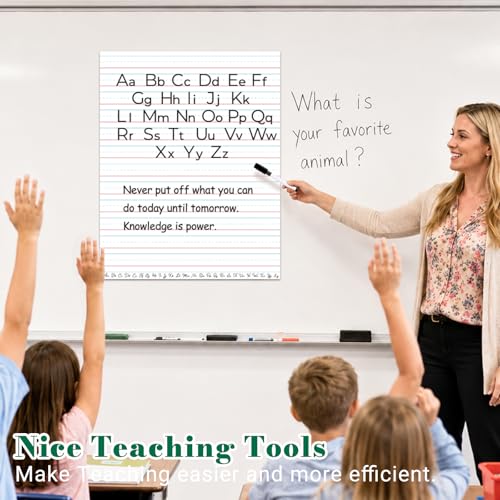 17 x 21 in Giant Magnetic Notebook Paper, Classroom Dry Erase Lined Sheet - size: Handwriting Paper - 21 x 17 in