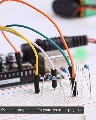 ELEGOO 3pcs Breadboard 830 Point & ELEGOO 17 Values 1% Resistor Kit