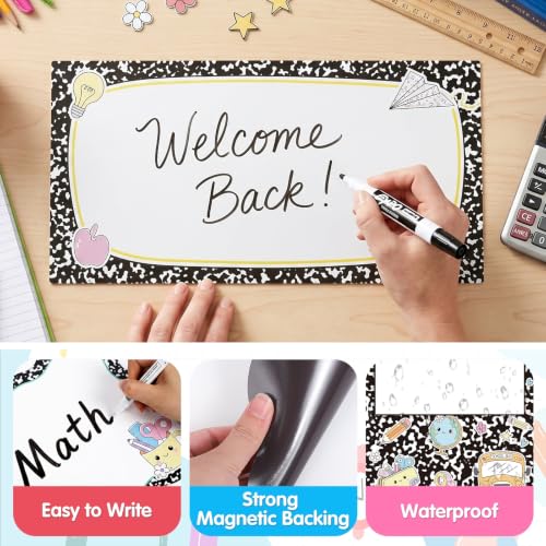 Magnetic Objectives Board for Classroom Learning Dry Erase Labels - color: Notebook