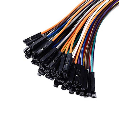 Breadboard Jumper Wires Male to Female 12'' Length 0.1'' Square Head 100-Pack 10 Colors 24AWG by Hellotronics (30CM, 1P M/F) - color: 1P Male-Female, 30CM, size: Length 12'' / 30CM