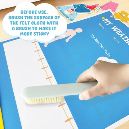 My Weather Station – Kids Daily Calendar & Weather Chart,Preschool Learning Toy,Classroom Calendar Set,Homeschool Supplies, Daily Routine Chart Interactive Weather Observation Board for Toddlers