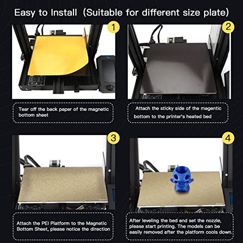 FYSETC 3D Printer QIDi X-Pro Spring Steel Bed 230 x150mm/9.0x5.9in Double Sides Textured PEI Powder Removable Build Plate for Replicatr QIDI X-Pro Creatorr Pro