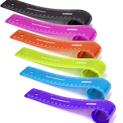 BAZIC Products 12 in Shatterproof Flexible Ruler, Inch & Metric, 288-Case - size: 288-Pack