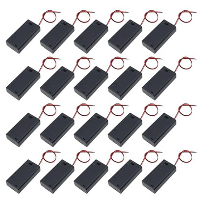 Semetall 2×1.5V AA Battery Holder - size: 2 X 1.5V AA- 20 PCS