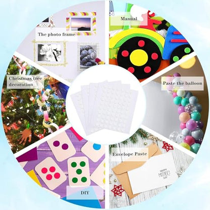 JANYUN 6 mm Sticky Dots,140 Pcs Round Putty Clear Tape for DIY Crafts - size: 6mm Round 140pcs