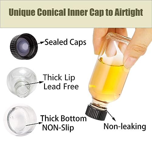 24pack 2oz Ginger Shot Bottles, Reusable Glass Shot Bottles with Caps - color: White, size: 24-pack