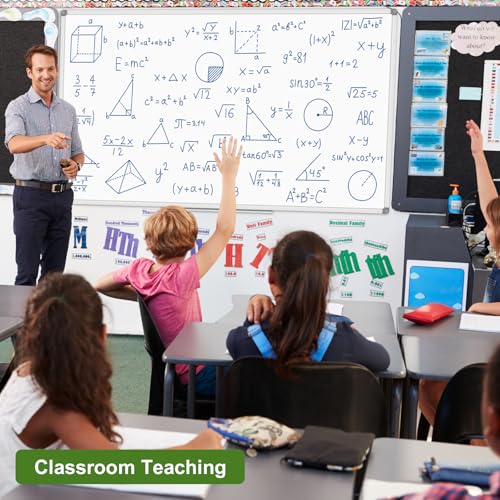 Lockways Large Dry Erase Board 72 x 48 Inch, Magnetic White Board for Wall - color: Silver, size: 72"W x 48"H