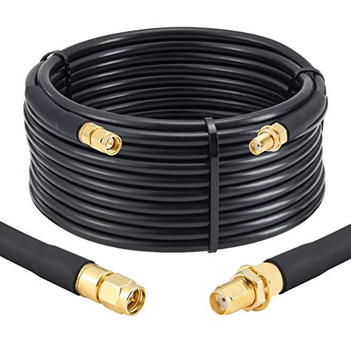 XRDS -RF 25ft SMA Male to SMA Female Coax Extension Cable, 50 Ohm KMR240 Low Loss SMA Coax Coaxial Cable with SMA Connectors for 3G/4G/5G/LTE/ADS-B/WiFi/Ham/Radio - size: 25 FT