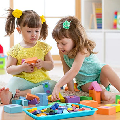 Maitys 24 Pcs Plastic Art Tray 11x8.7x1 Inch Activity Craft Tray,Colorful - color: Colorful
