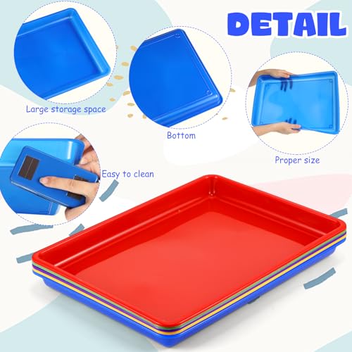 Hoteam Mix 5Pcs Paper Trays for Classroom Turn in Paper Tray, 16x12x1inch - color: Mix, size: 16x12x1inch