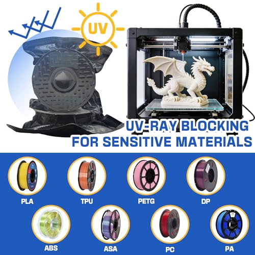 xcivi 20 Pack Lightproof Vacuum Filament Storage Bags Kit with Auto Pump