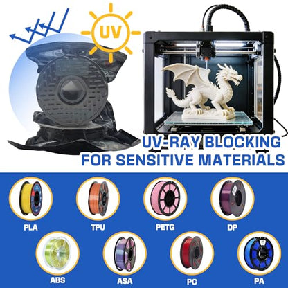 xcivi 20 Pack Lightproof Vacuum Filament Storage Bags Kit with Auto Pump