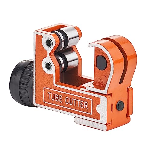 VEVOR Mini Copper Tubing Cutter, Mini Tubing Cutter for 1/8 to 1-1/8 Inch Copper Tubing, Heavy Duty Portable Tube Cutter with High-Speed SKD Blade for Aluminum, Plastic, Galvanized Pipes - size: 1/8"-1-1/8" O.D.