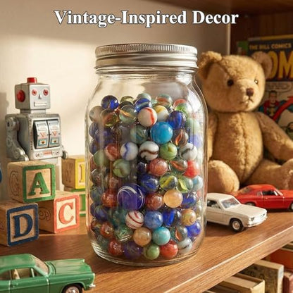 SallyFashion 85 PCS Galaxy Marbles Bulk, Assorted Size Glass Marbles