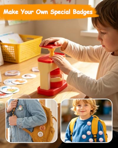 Button Maker Machine 55mm/2.16in, Installation-Free Pin Maker Machine Kit - color: Red - Badge Maker
