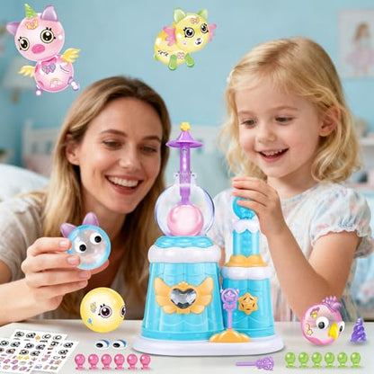 Amy&Benton 195pcs Princess DIY Sticky Balloons with Pump Kids Craft Kits - color: Princess Blue