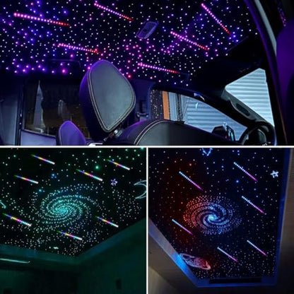 AKEPO 36W 4 Color Twinkle Starlights Headliner Fiber Optic Lights Kit - size: 2240pcs*13.1ft*0.03in
