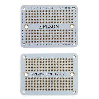 Solderable Breadboard Mini PCB Board Gold-Plated Solder Breadboard for DIY Electronics Projects Apply to Soldering Projects 2.0"x1.5" Mixed Color(Pack of 10 Pcs,White) - size: White