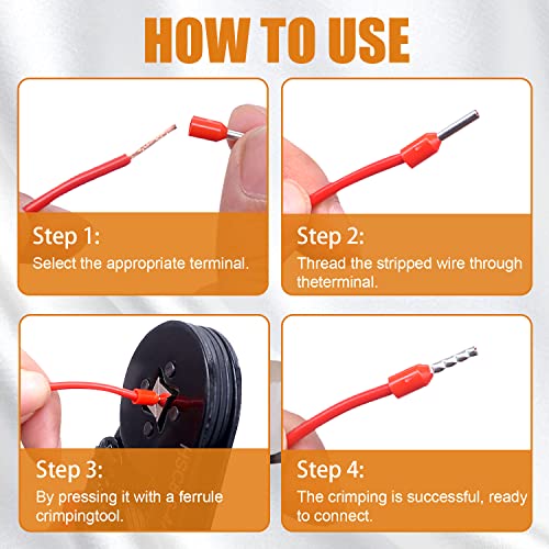 mankk 1000PCS Wire Ferrules Terminals Kits Silver Plated Copper Ferrules Wire Ends Terminals Crimp Terminal Connector Sleeves 14 Sizes AWG(22 20 18 16 14 12 10 7 5 4 2 1/0 2/0 3/0) - color: 1000PCS