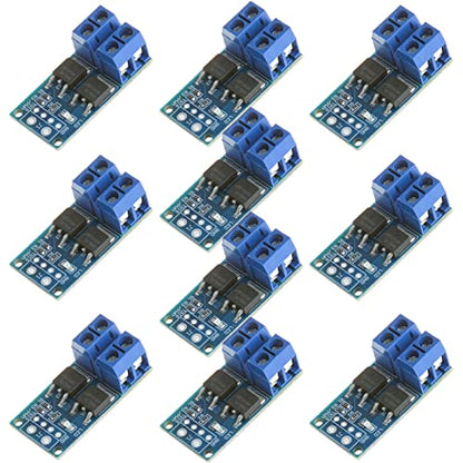 10PCS DC 5V-36V 15A 400W Dual MOSFET Trigger Switch Drive Module - style: 10PCS FET 1