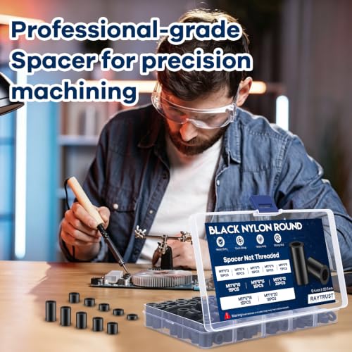 160 Pcs M6 Plastic Spacers for Screws, Spacer Non-Threaded Kit - size: M6 160PCS