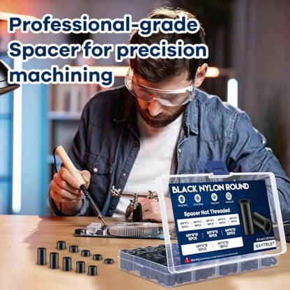 160 Pcs M6 Plastic Spacers for Screws, Spacer Non-Threaded Kit - size: M6 160PCS