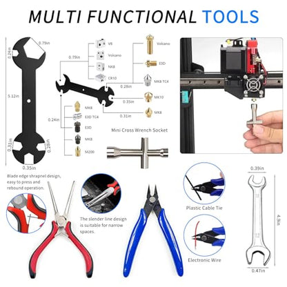 70PCS 3D Printer Tools Kit 3D Printing Accessories for FDM/SLA Printers