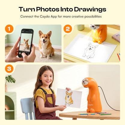 Caydo T3 Joy AI Drawing Projector, Christmas Gift for Kids Ages 4+ - color: T3 Joy