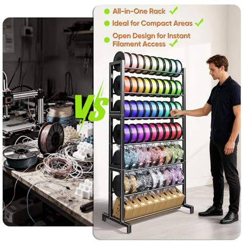 POKIPO 3D Printer Filament Storage Rack 7-Tier, Multi-Layer Filament Rack