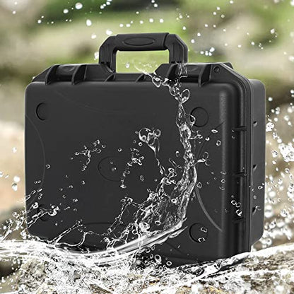 TORIBIO Hard Carrying Case with Foam Shockproof Storage 17.5"x10.5"x4.7" - size: 17" x 10.3" x 4.7"